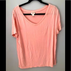 MOSSIMO Supply Co Pink Vneck Tee